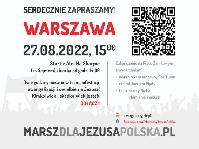 Marsz dla Jezusa - 2022 - Warszawa - Kalendarium